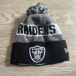 Raiders NFL Pom Knit Beanie Las Vegas Raiders